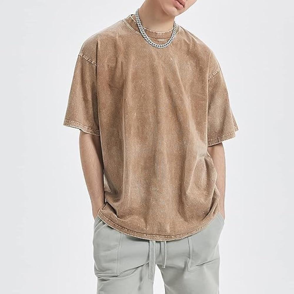 Vamtac Heavyweight Oversized Boxy Tee - Brown - M